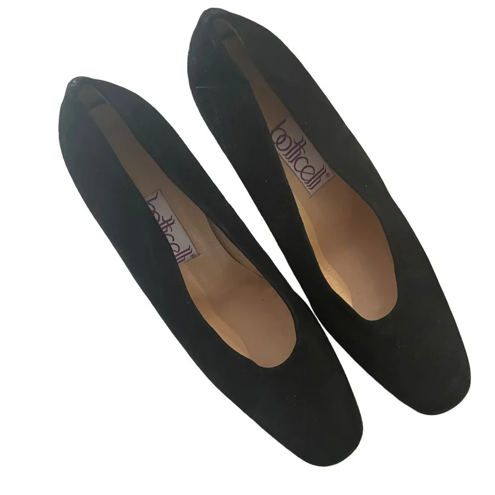 Botticelli Black Suede Heels - Size 39 1/2